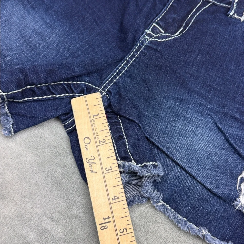 Maurices Dark Blue Distressed Jean Shorts